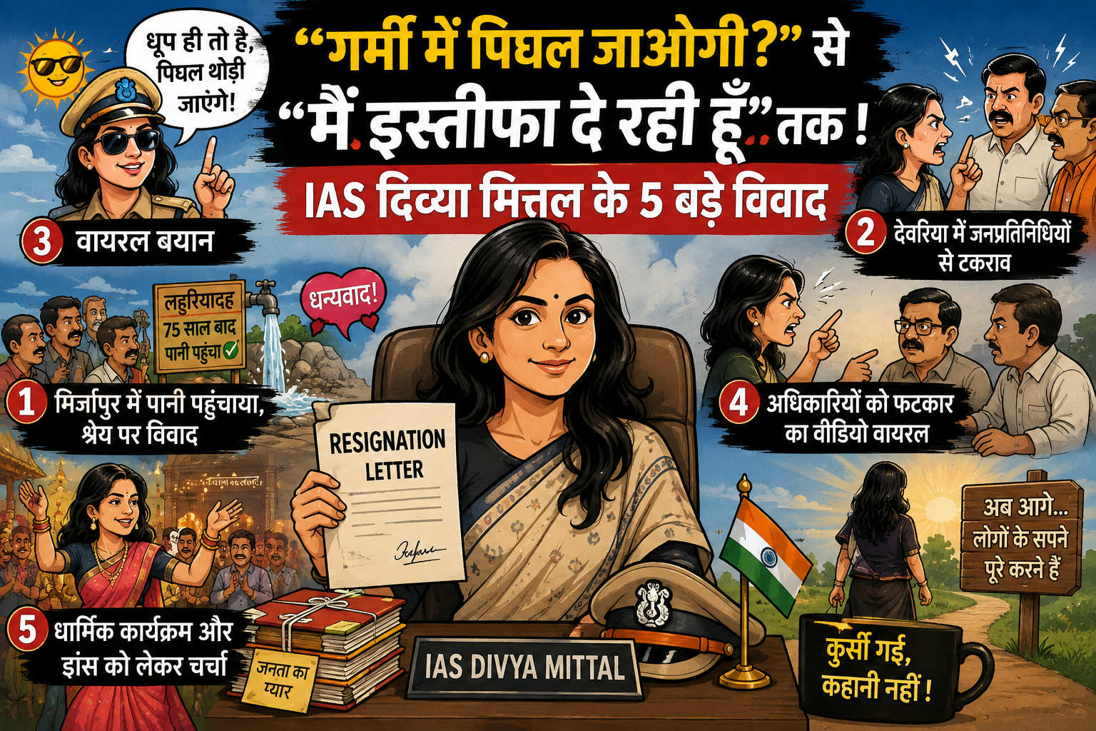 "गर्मी में पिघल जाओगी?" से "मैं इस्तीफा दे रही हूँ " तक : IAS दिव्या मित्तल ने क्यों छोड़ी नोकरी नौकरी ?, 5 बड़े विवाद