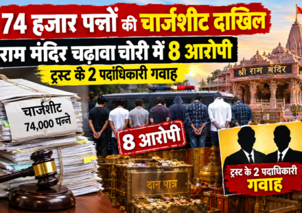 74 हजार पन्नों की चार्जशीट दाखिल, राम मंदिर चढ़ावा चोरी में 8 आरोपी, ट्रस्ट के 2 पदाधिकारी गवाह