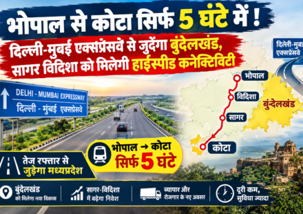 भोपाल से कोटा सिर्फ 5 घंटे में ! दिल्ली-मुबई एक्सप्रेसवे से जुदेंगा बुंदेलखंड, सागर विदिशा को मिलेगी हाईस्पीड कनेक्टिविटी