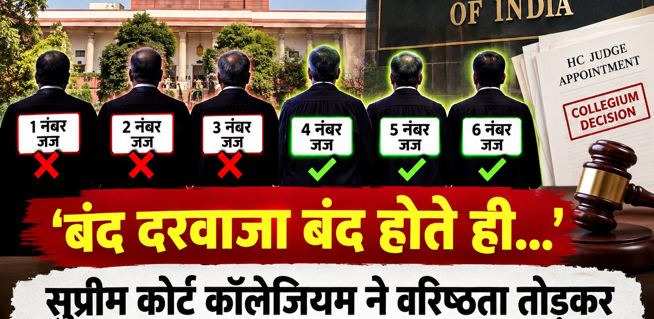 "बंद दरवाजा बंद होते ही...': सुप्रीम कोर्ट कॉलेजियम ने वरिष्ठता तोड़कर 4,5,6 नंबर के HC जजों को चुना, टॉप 3 को नजरअंदाज करने पर उठे सवाल"