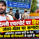 "दिल्ली एयरपोर्ट पर हिरासत, जंतर-मंतर पर सन्नाटा: कॉकरोच जनता पार्टी के नेता अभिजीत दीपके की गिरफ्तारी से पहले ही भड़की सियासत"