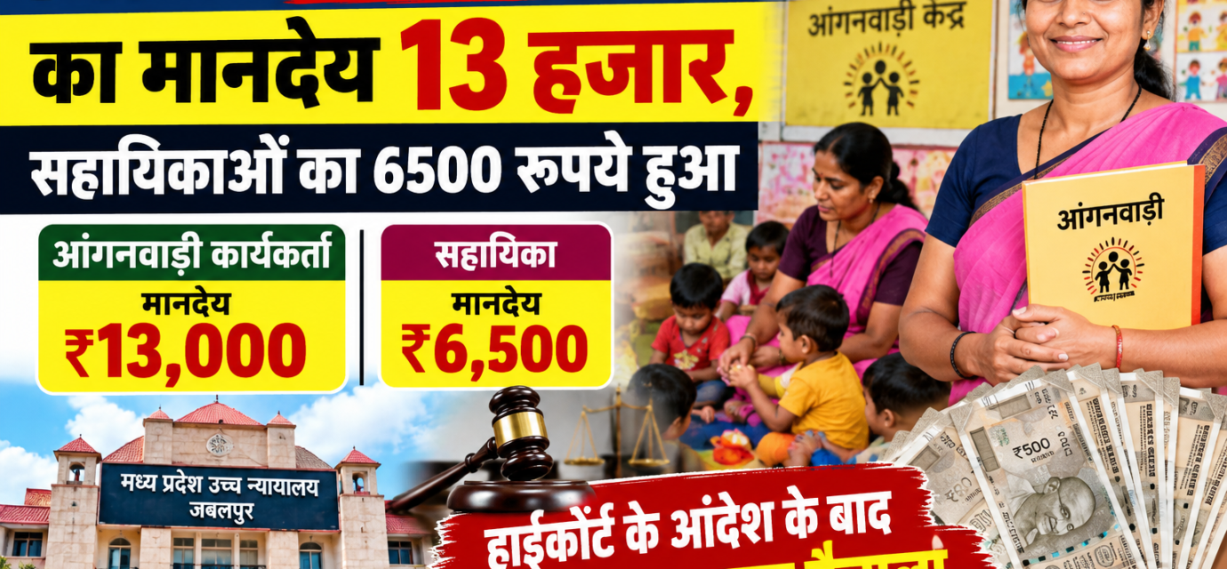 MP में आंगनवाड़ी कार्यकर्ताओं का मानदेय 13 हजार, सहायिकाओं का 6500 रुपये हुआ: हाईकोर्ट के आदेश के बाद सरकार का बड़ा फैसला
